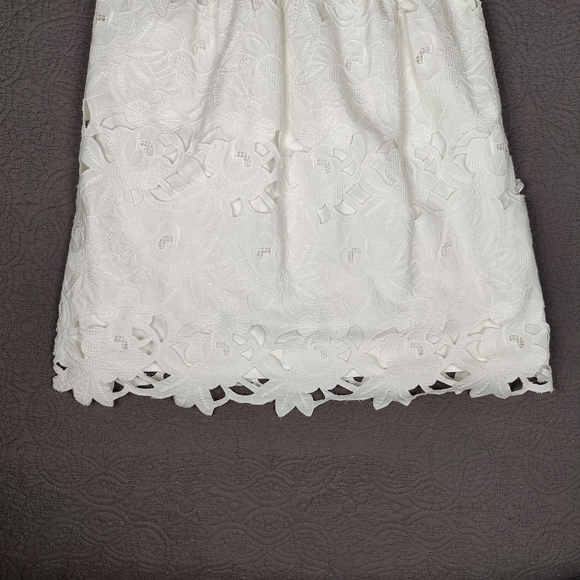 Tibi Southern Belle Dress Mini  White Size 2 Lace Embroidered Coquette Bridal  - Picture 7 of 14